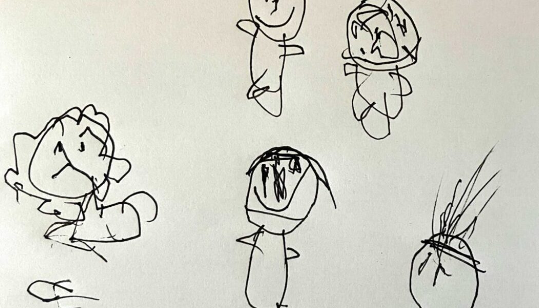 ササっと描いてくれました