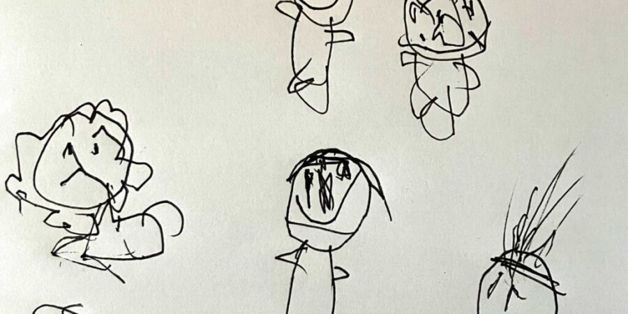 ササっと描いてくれました